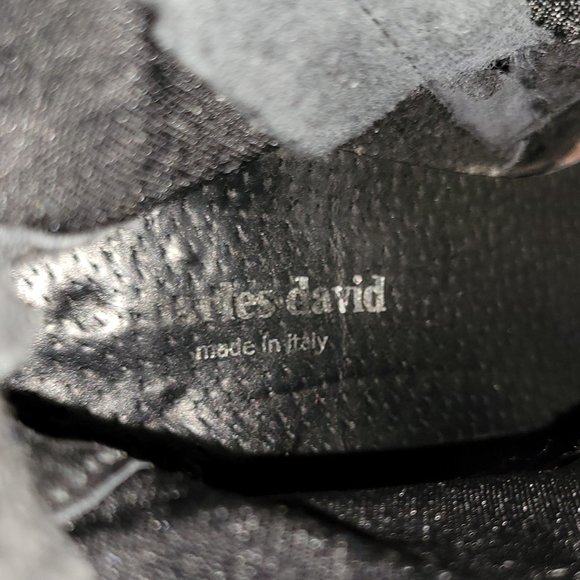 Charles David Black Suede Boots Size 38 1/2 - Picture 8 of 9